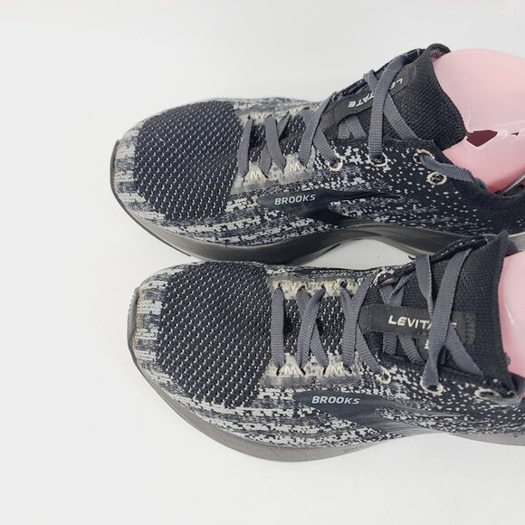 Brooks Women's Black Gray Levitate 3 Mesh Athletic Running Shoes Size 8 - Picture 3 of 6